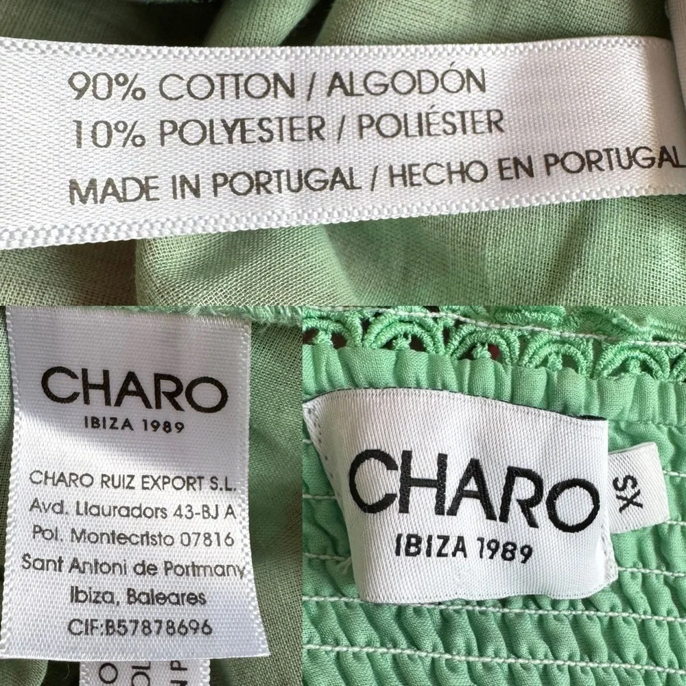 Charo Ruiz Ibiza Crissy Long Dress in Green Blossom XS - Picture 12 of 13